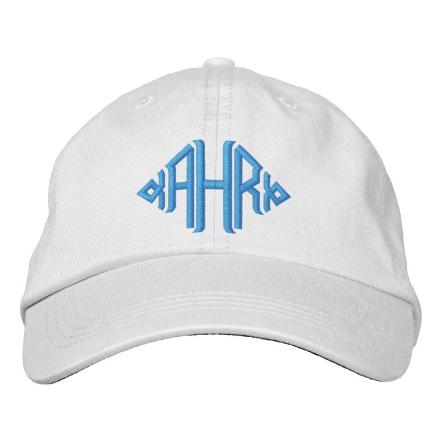Elegante Gorra bordado monogramado (Anverso)