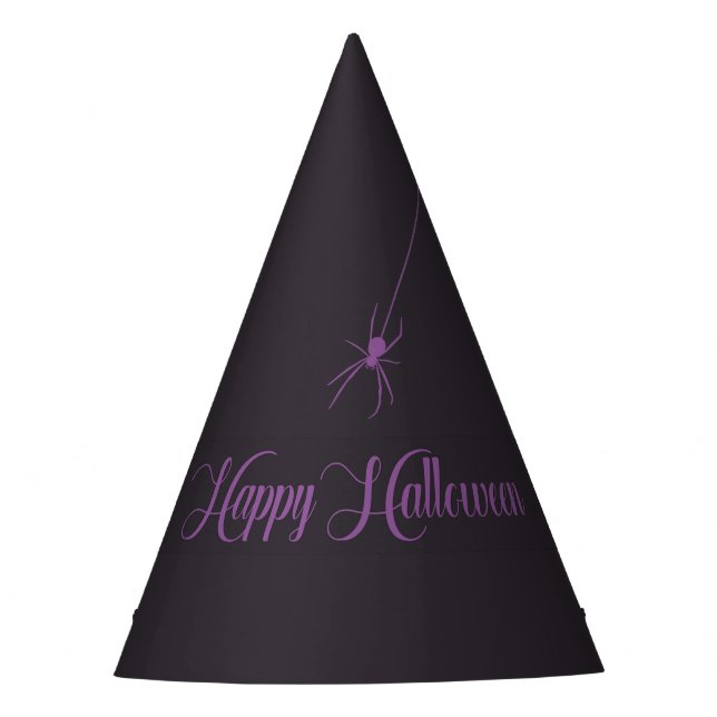 Elegante Gorra de Papel Feliz de Halloween (Anverso)