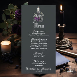 Elegante Gótico Ametist Rosa Vela Púrpura