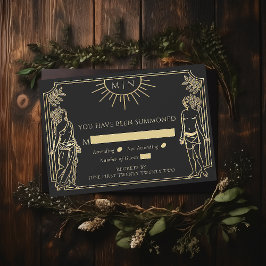 Elegante gótico Boda de la Tarjeta Tarot para los