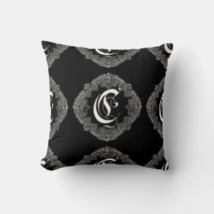 Elegante Gótico Cojín decorativo inicial C