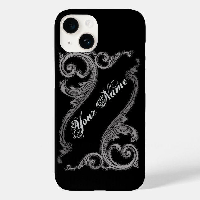 Elegante Gótico Swirl Design Funda para iPhone 6 (Reverso )