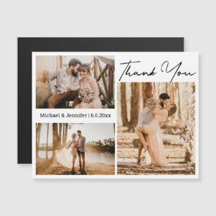 elegante gracias 3 fotos boda magnet