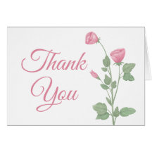 Elegante Gracias Boda acuarela Floral rosa