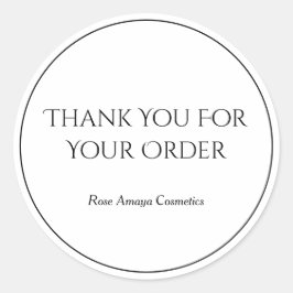 Elegante Gracias Por Su Pegatina De Pedidos