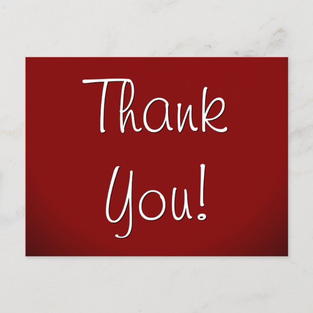 Elegante "¡Gracias!" Postal (Anverso)