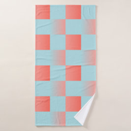 Elegante gradiente de cuadros azul polvo coral ros