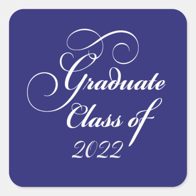 Elegante Graduación Clase 2022 Sello para sobres a (Anverso)