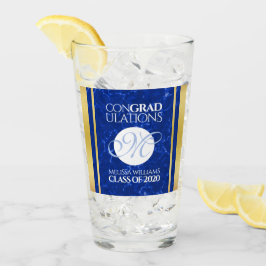 Elegante Graduación Monograma Relieve metalizado d