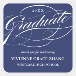 ELEGANTE GRADUADO DE SCRIPT GRACIAS PEGATINA