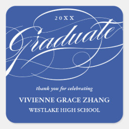 ELEGANTE GRADUADO DE SCRIPT GRACIAS PEGATINA