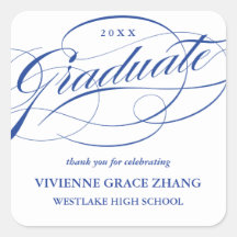 ELEGANTE GRADUADO DE SCRIPT GRACIAS PEGATINA