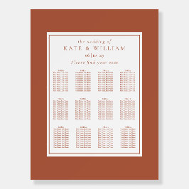 Elegante gráfico de plan de asientos de boda de te