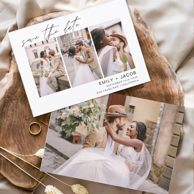 Elegante guardar la fecha 4 invitaciones con foto (Subido por el creador)