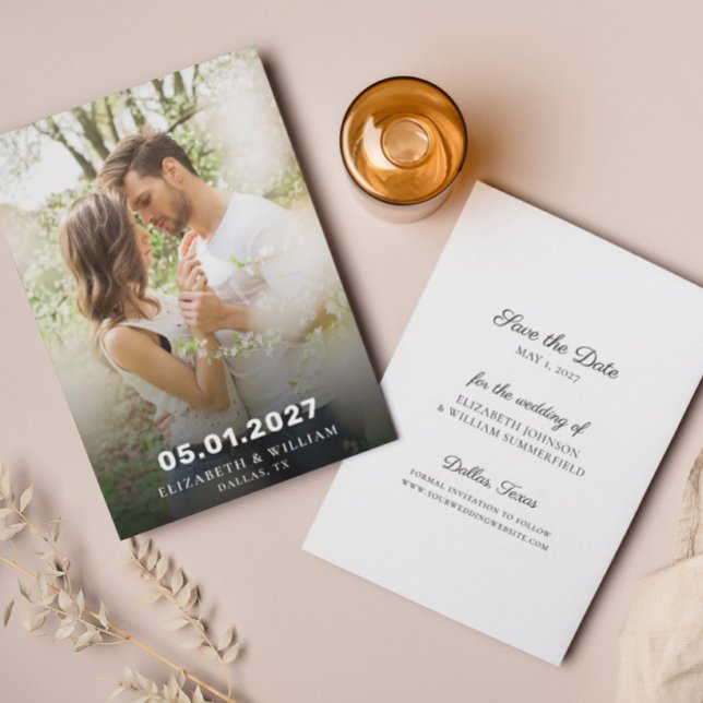Elegante Guardar La Invitación Del Boda De Fotos D (Subido por el creador)