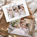 Elegante Guardar las invitaciones de fotos de fech<br><div class="desc">Paisaje horizontal 4 (4) Fotografía Guardar el Boda de fecha con tipografía manuscrita a mano. El imán para guardar la invitación de fecha incluye tipografía y moda de guiones y un diseño sencillo al que puede agregar su imagen personalizada de fotografía de compromiso.</div>