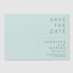 Elegante Guay Mint Minimal Modern Save The Date