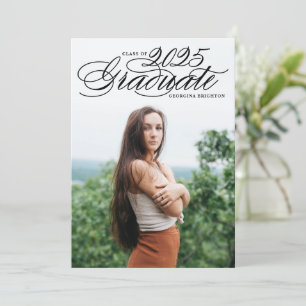 Elegante guión 2018 Invitación a graduación de fot