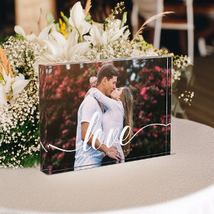 Elegante guión "Amor" Foto superpuesta