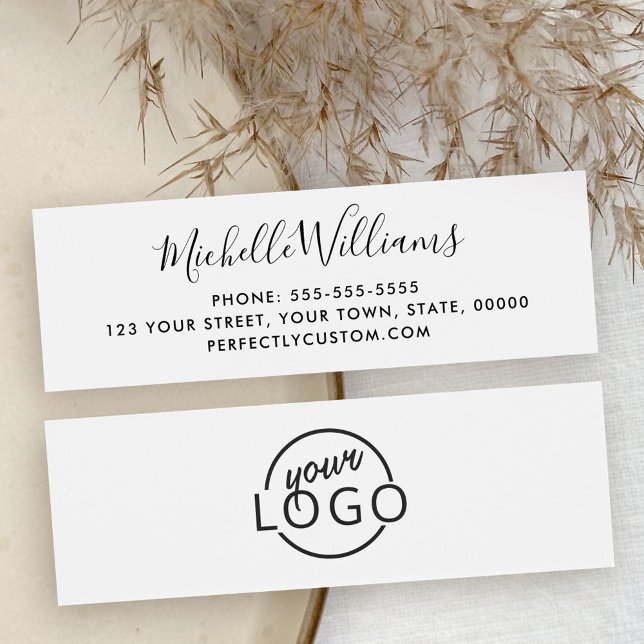 Elegante guión añadir logotipo blanco Mini tarjeta (Subido por el creador)