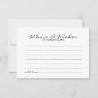 Elegante guión Boda consejo y carta de deseos