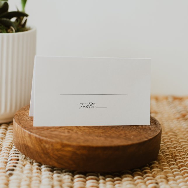 Elegante guión Boda plegado tarjeta de plaza (Subido por el creador)