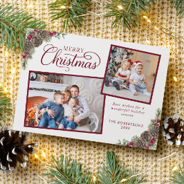 Elegante guión botánico Feliz Navidad 2 Foto