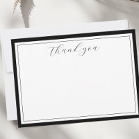 Elegante guión caligrafía tarjeta de agradecimient