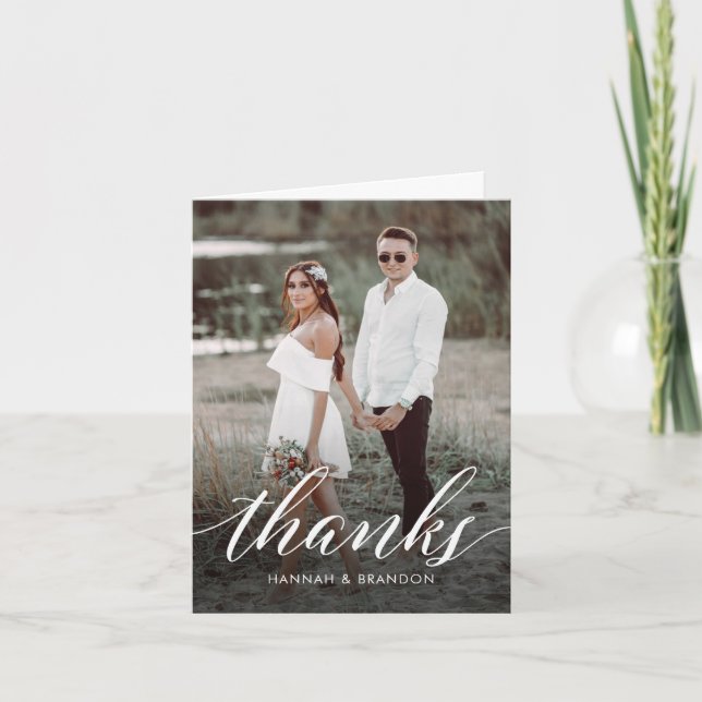 Elegante guión de agradecimiento (Anverso)