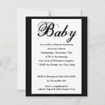 Elegante guión de bebé Invitación a Baby Shower