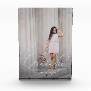 Elegante guión de graduado con foto