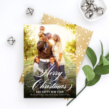 Elegante guión de navidad dorado