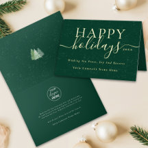 Elegante guión de Navidad Logotipo empresarial ver