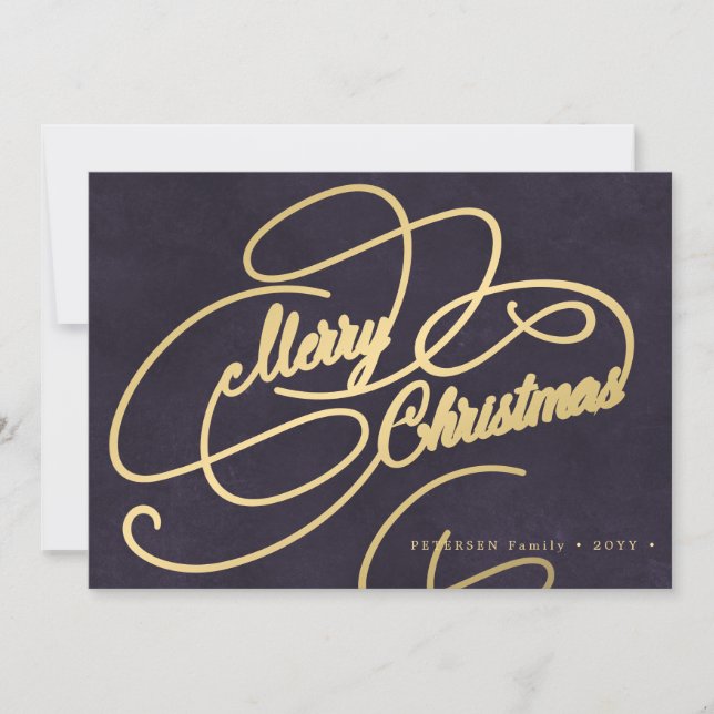 Elegante guión de oro de la Navidad de los merry m (Anverso)