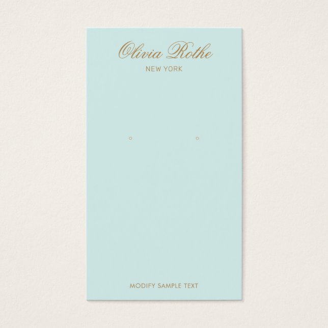 Elegante guión de pantalla de anclaje azul turques (Frente)