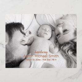 Elegante guión de Relieve metalizado postal de nac