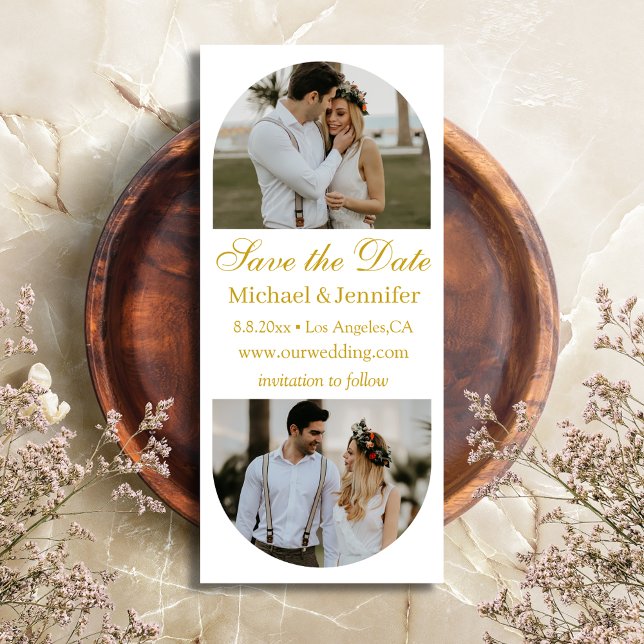 elegante guión dorado 2 fotos de arco guardar la f (Subido por el creador)