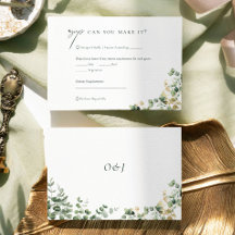Elegante Guión Eucalyptus Boda Foliage RSVP
