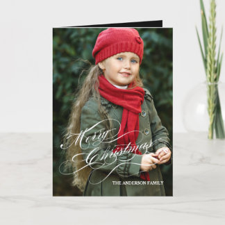 Elegante guión Feliz Navidad | Foto de vacaciones