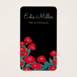 Elegante guión floral rojo