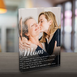 Elegante guión foto de cita de definición de mamá