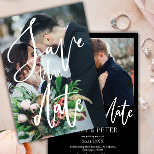 Elegante guión gráfico Boda Guardar la invitación