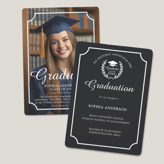 Elegante guión gráfico de graduación Invitación ne (Subido por el creador)