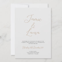 Elegante guión Invitación a la boda gris