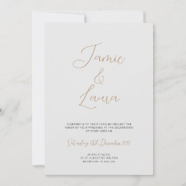 Elegante guión Invitación a la boda gris