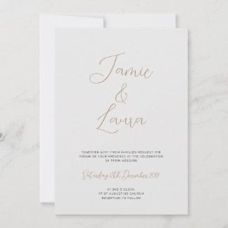 Elegante guión Invitación a la boda gris