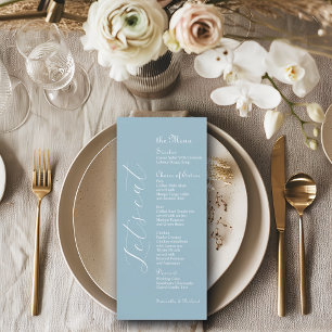 Elegante guión Menú de la mesa de novias Boda de 4