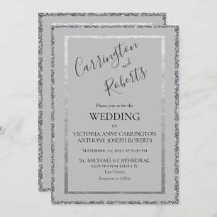 Elegante Guión Minimal Moderno Invitación simple B