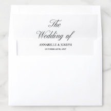 Elegante guión Minimalista Boda formal blanco