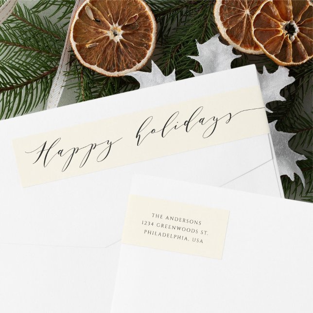 Elegante guión Minimalista Felices Fiestas (Subido por el creador)